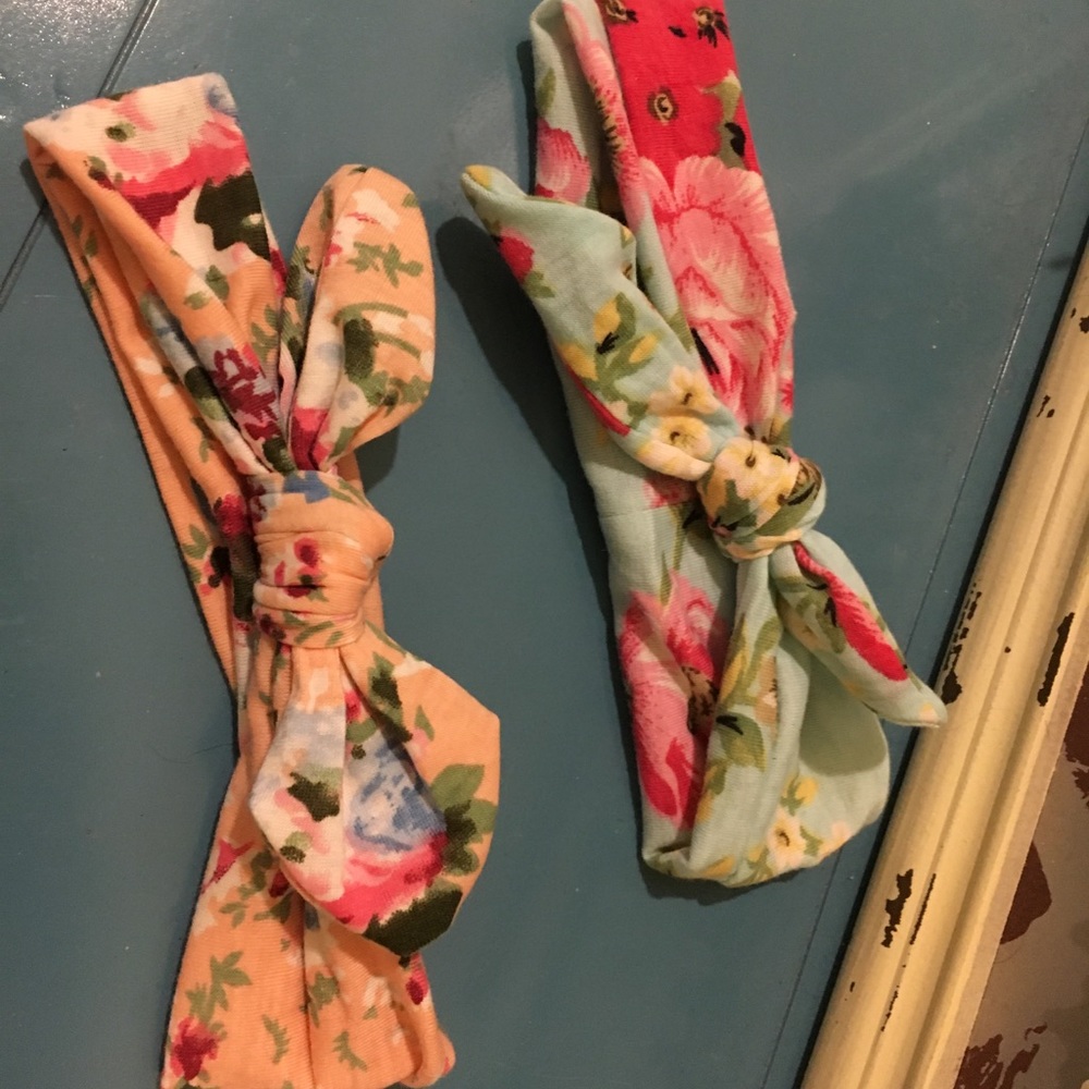 Floral fabric head bands